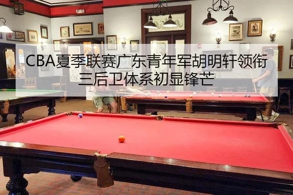 CBA夏季联赛广东青年军胡明轩领衔三后卫体系初显锋芒